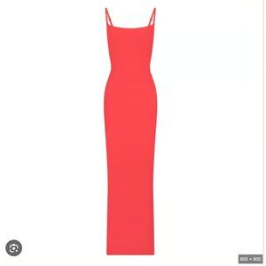 NWT! SKIMS Fits Everybody Long Slip Dress in Poppy [XS]